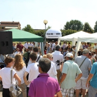 Conferenza stampa a Medolla (MO) e posa prima pietra progetto Rock No War costruzione scuola materna